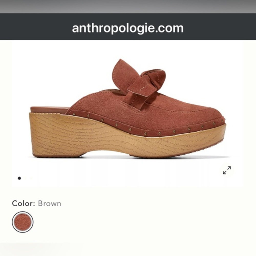 UEC Anthropologie by Cole Haan All Day Bow Clogs Size 8